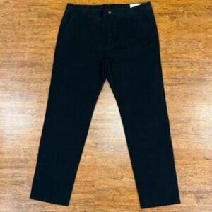 Mott & Bow Black Twill Chino Charles Pants Performance Casual Trousers Men 36x30